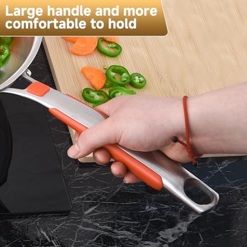 Uncoated 12 in Stainless Skillet with Large Handle — photo 4