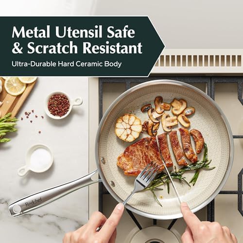 Hybrid Ceramic Nonstick Three Piece Skillet Set — photo 4