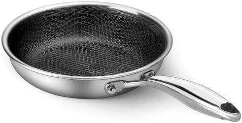 Small Eight Inch Stainless Steel Skillet