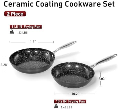 Hard anodized ceramic nonstick skillet set — photo 5