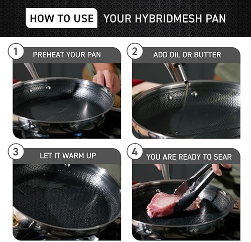 Hybrid Mesh Stainless Steel 12 in Fry Pan — photo 4