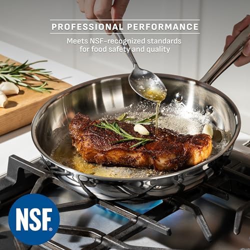 Professional Tri-Ply Stainless Steel 12 in Skillet — photo 3