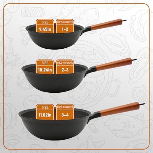 Hybrid 10 inch cast iron wok with lid — photo 5