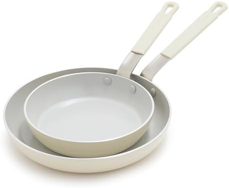 Bobby Flay cream ceramic nonstick set