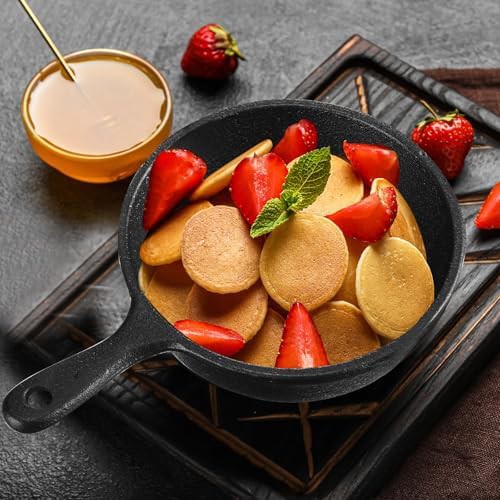Five set mini cast iron skillet black pans — photo 5