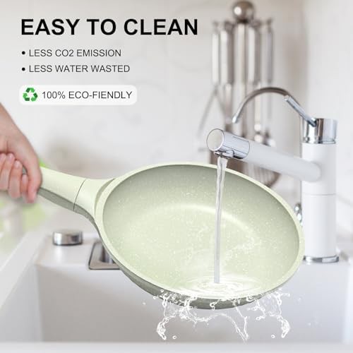 Green Nonstick Skillet with Glass Lid — photo 4