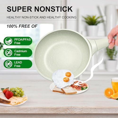 Green Nonstick Skillet with Glass Lid — photo 5