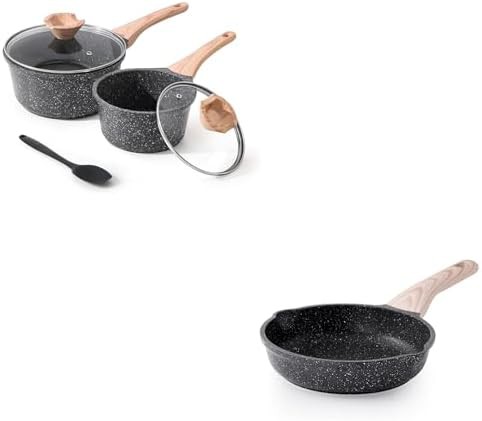 Stone frying skillet 8 in induction