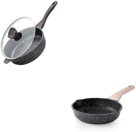 Nonstick induction skillet 8 in grey