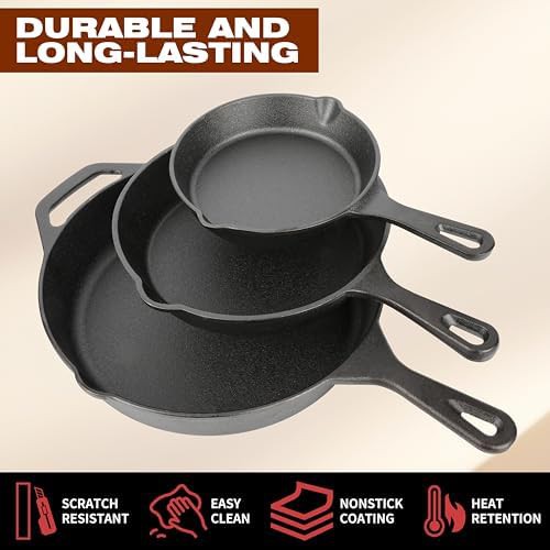 Heavy duty three piece frying pan set — photo 3