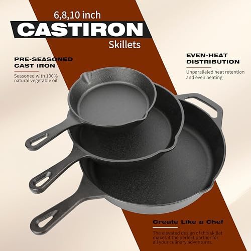 Heavy duty three piece frying pan set — photo 4
