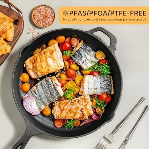 Three Piece Preseasoned Cast Iron Skillet Set — photo 5