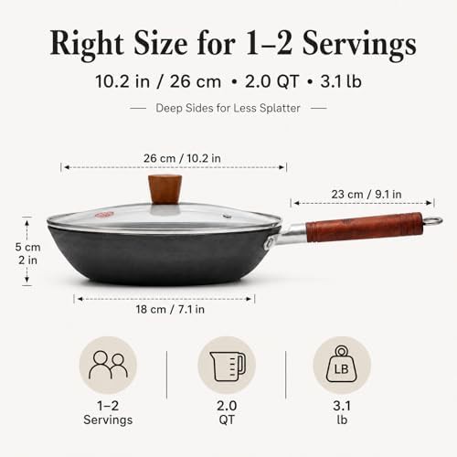 Cast iron skillet with glass lid — photo 3
