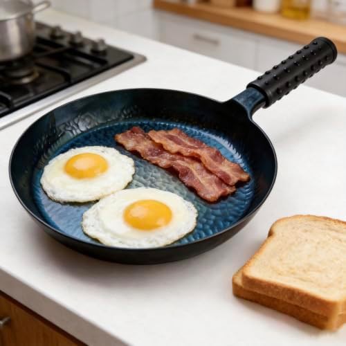Lvhop Blued Cast Iron Flat Bottom Wok 24cm — photo 4